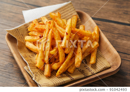 French fries spicy potatoes choregi potatoes 91042493