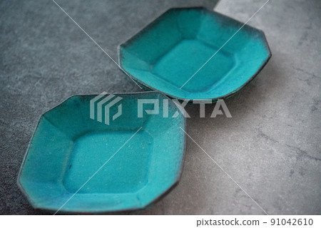 綠松石盤子 2 塊益子焼文具 綠松石盤子 2 塊益子焼文具 91042610