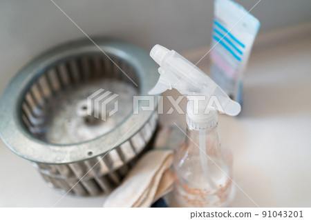 Cleaning the ventilation fan in the kitchen Cleaning the ventilation fan in the kitchen 91043201