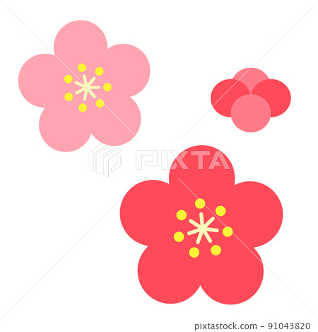 New Year motif, plum New Year motif, plum 91043820