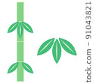 New Year motif, bamboo 91043821