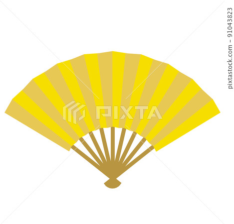 New Year motif, folding fan New Year motif, folding fan 91043823