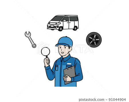 Auto mechanic employee male inspection repair car inspection 91044904