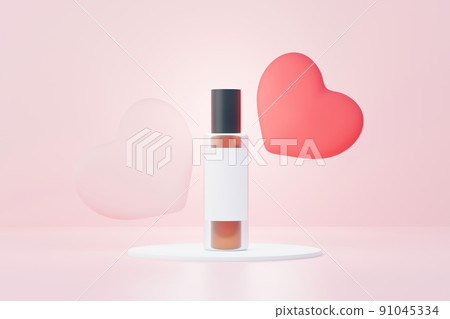 3d render of blank cosmetics skincare product or packaging for mock up. Beauty soap and spa concept. Lotion oil moisture for skin health. Premium and luxury design for branding. 3d render of blank cosmetics skincare product or packaging for mock up. Beauty soap and spa concept. Lotion oil moisture for skin health. Premium and luxury design for branding. 91045334