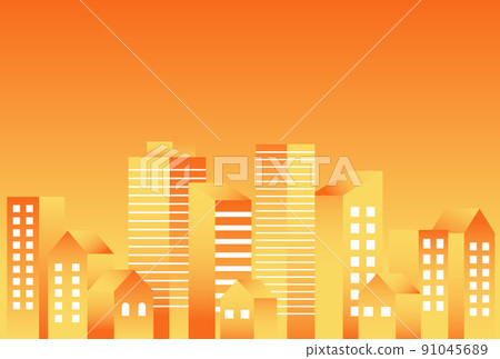 Background material_Simple building street_Gradation Background material_Simple building street_Gradation 91045689