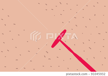 Shave hair woman skin pink razor human clean skin. Hair shaving illustration. beauty body care. Hair removing, smooth and beautiful. 91045932