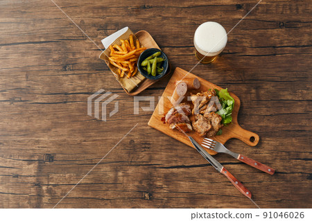 Beer snack meat dish bar 91046026