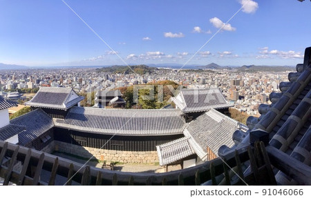 The view from Matsuyama Castle's keep, as the castle's lord would have seen it The view from Matsuyama Castle's keep, as the castle's lord would have seen it 91046066