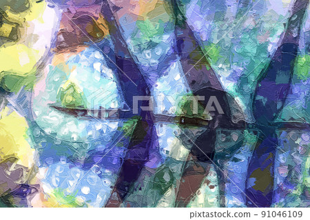 Beautiful oil painting texture illustration 91046109