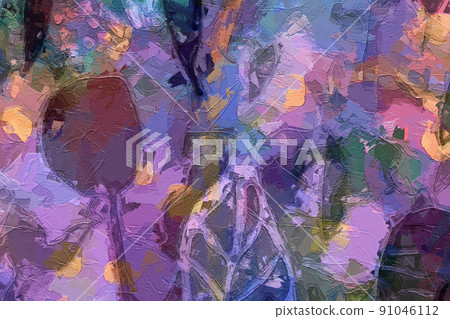 Beautiful oil painting texture illustration Beautiful oil painting texture illustration 91046112