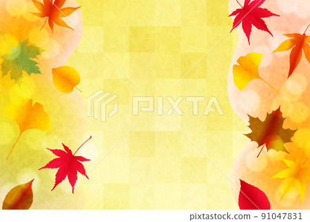  Autumn leaves maple autumn background 91047831