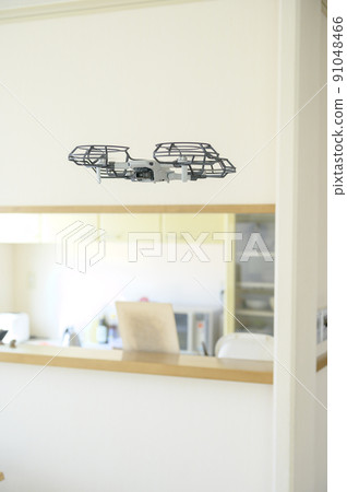 Drone flying indoors 91048466