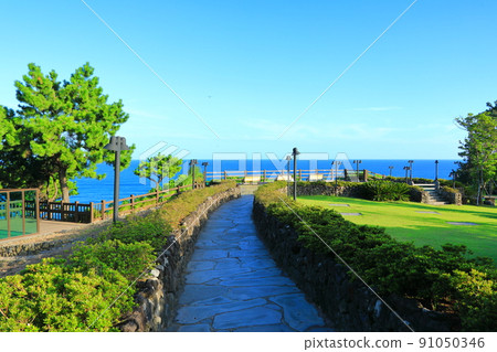 Jungmun Saekdal海灘，海岸，海灘，大海，長廊，公園， 91050346