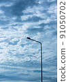 High Mast on a background of a cloudy sky. 91050702