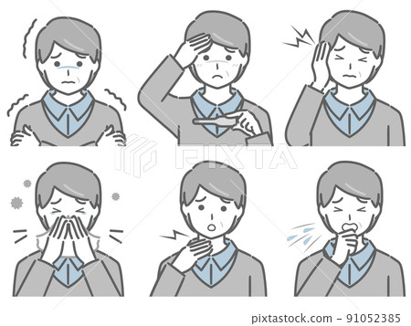 有感冒症狀的中年男子（便衣） 91052385