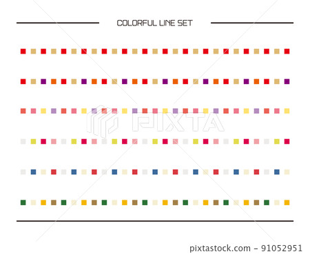 Set of colorful lines - Stock Illustration [91052951] - PIXTA