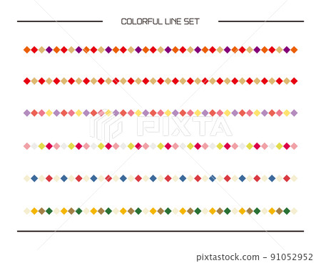 Set of colorful lines - Stock Illustration [91052952] - PIXTA