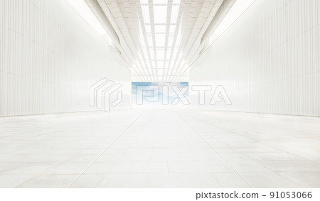 Akira Miki, a white-looking, forward-extending, unreachable room, a passageway space. 91053066