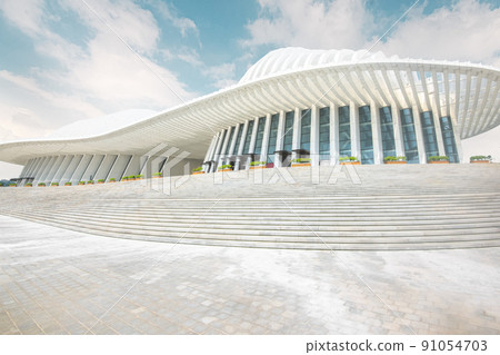 中國廣西建築中心全景。 中國廣西建築中心全景。 91054703