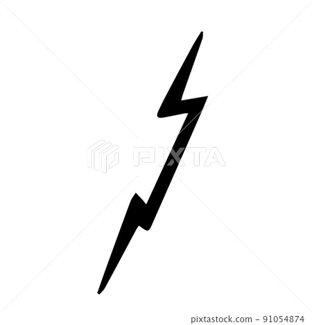 Lighting bolt symbol in doodle style power simple abstract sign isolated on white background. Web, hipster Lighting bolt symbol in doodle style power simple abstract sign isolated on white background. Web, hipster 91054874