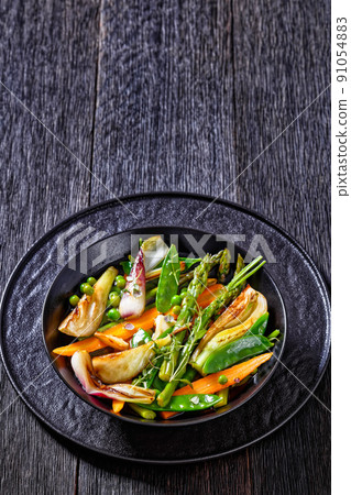 french Barigoule of summer vegetables in bowl 91054883