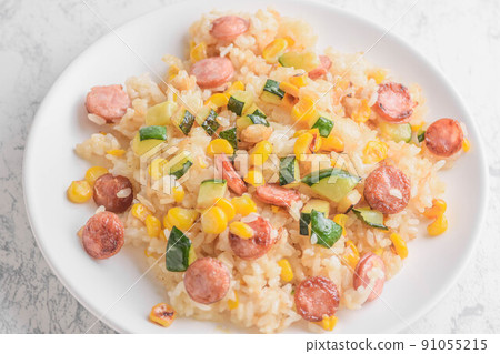 玉米西葫蘆炒飯 玉米西葫蘆炒飯 91055215