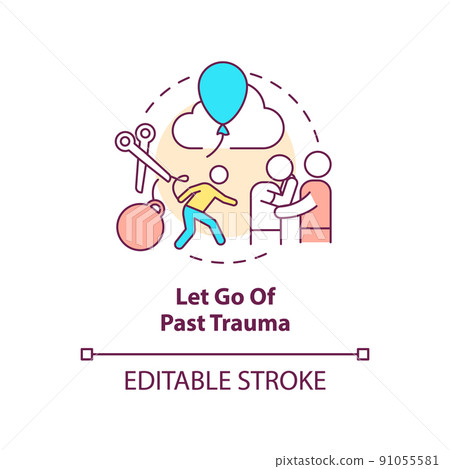 Let go of past trauma concept icon. Self care - Stock Illustration  [91055581] - PIXTA