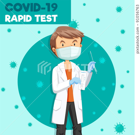 Covid 19 testing with antigen test kit 91056763