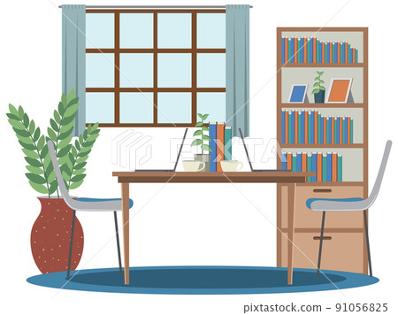 Work space home office flat design Work space home office flat design 91056825