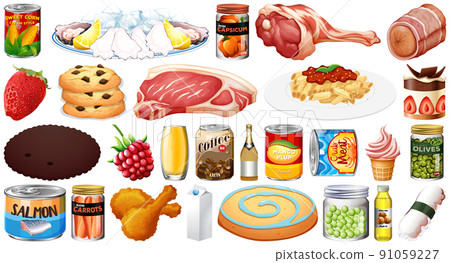 Set of different foods Set of different foods 91059227