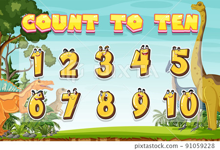 Counting number 1 to 10 for kids Counting number 1 to 10 for kids 91059228