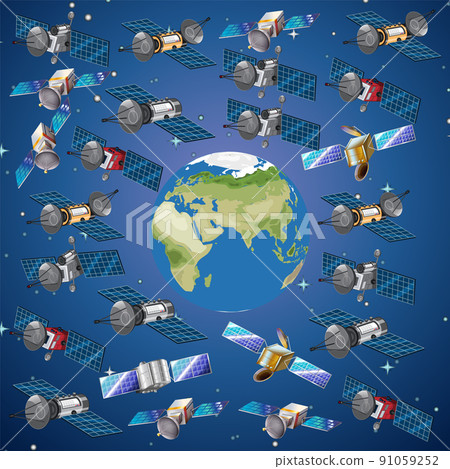 A spaceship in the space around the Earth A spaceship in the space around the Earth 91059252