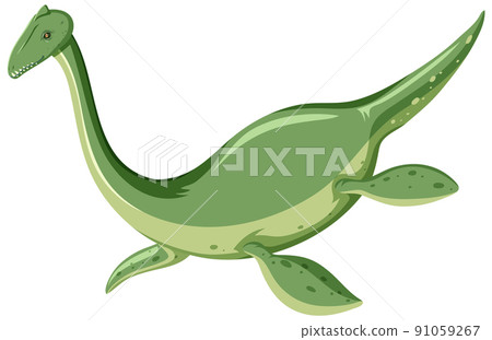 A dinosaur plesiosaurus on white background A dinosaur plesiosaurus on white background 91059267