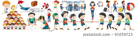 Set of different people cartoon character Set of different people cartoon character 91059723