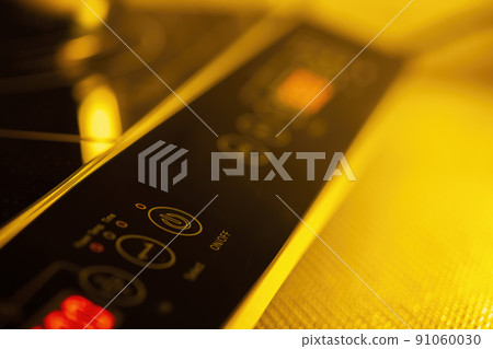 Switch button on off with symbol on dark background Switch button on off with symbol on dark background 91060030