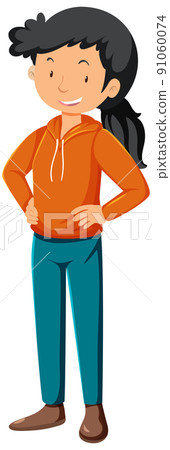 Active woman in coach outfits cartoon character 91060074