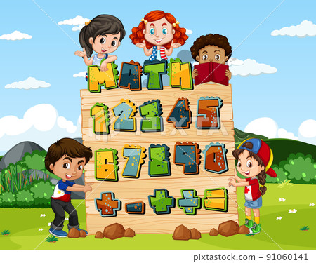 Counting number 0 to 9 and math symbols Counting number 0 to 9 and math symbols 91060141