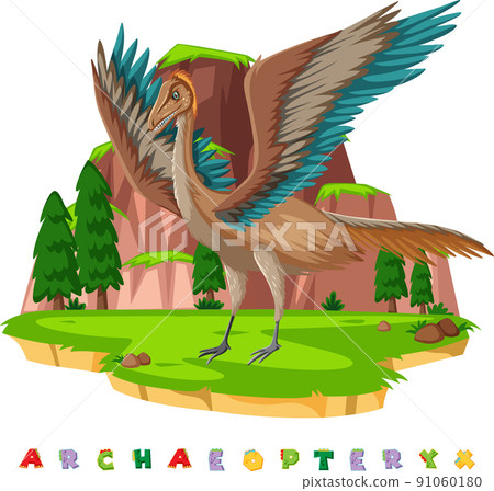 Dinosaur wordcard for archaeopteryx 91060180