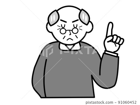 Severe expression senior man 91060452