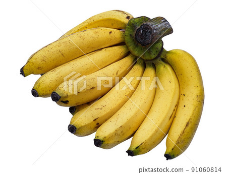 fresh yellow banana isolated on white background. fresh yellow banana isolated on white background. 91060814