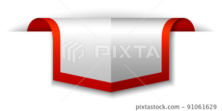 Red banner design on white background 91061629