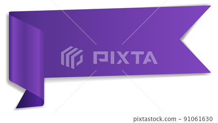 Violet banner design on white background Violet banner design on white background 91061630