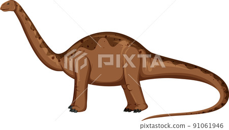 Aptosaurus dinosaur on white background 91061946