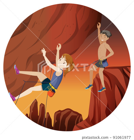 Isolated rock climbing badge Isolated rock climbing badge 91061977