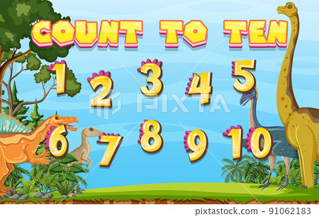 Counting number 1 to 10 for kids 91062183