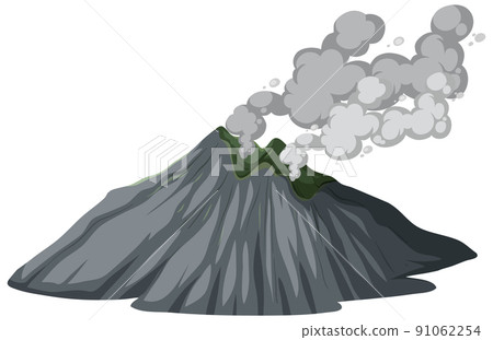 Mountain volcanic eruption isolated Mountain volcanic eruption isolated 91062254