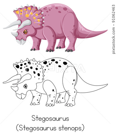 Dinosaur sketching of triceratops Dinosaur sketching of triceratops 91062463