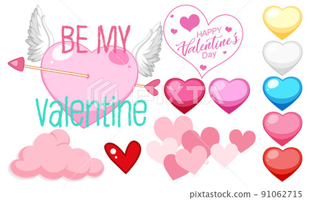 Valentine theme with many hearts Valentine theme with many hearts 91062715