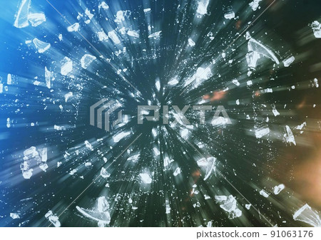 散射光粒子的 3D 插圖 91063176