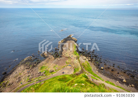 rocks formation Giants Causeway, County Antrim, Northern Ireland, UK rocks formation Giants Causeway, County Antrim, Northern Ireland, UK 91063830